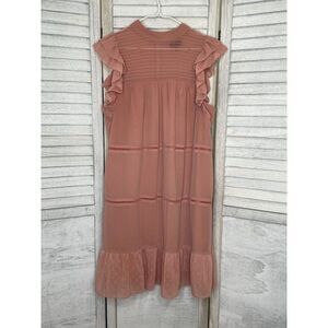 WHO WHAT WEAR Ruffle Prairie Dress Size M NWOT